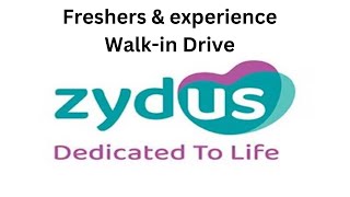 WalkIn Interview for Zydus Lifesciences Ltd  Freshers amp experience  BscBpharmBcomITIDiploma [upl. by Ganny891]