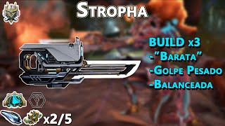 Warframe Stropha el mejor sable pistola Detalles y Builds Ops [upl. by Ahsilrak]