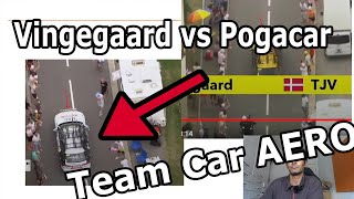 Jumbo Visma Team Car giving Vingegaard an advantage Pogacar gets reamed [upl. by Aener]