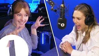 Elizabeth Olsen was totally impressed with Alice Levines Scarlet Witch magic trick [upl. by Deck]