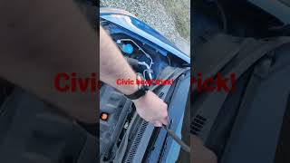 Honda Civic hood trick Dont hit your head civic hondacivic honda hood mechanic safetythird [upl. by Phila]