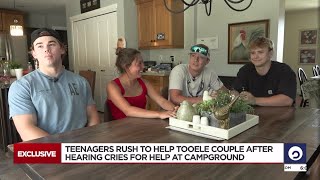 Teenagers rush to help Tooele couple after hearing cries for help at campground [upl. by Yttiy522]