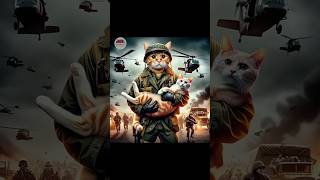 cat in army 🪖💫💫💫 cat cutecat cuteanimal cartoon catlover [upl. by Keldon]