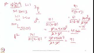 Week 5  Lecture 25  Calculating microstates for different electronic configuration [upl. by Kenlay805]