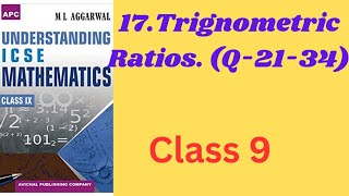 17Trignometric Ratios class 9Q2134ml aggarwal icse math [upl. by Elie]