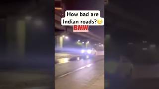 Invisible speed Braker on main road  Bmw vs Truck  car speed bmw truck trending shorts [upl. by Fine]