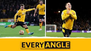 Every Angle  Daniel Podences matchwinning strike against Leicester [upl. by Atinwahs]