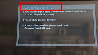 VIDEOCON D2H  303 CHANNEL SCAN Error  Problem solved  by MNR TECH [upl. by Atinad]