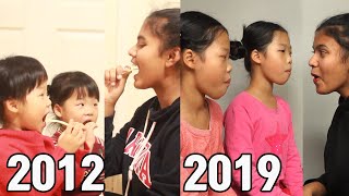 2012 2019 Mukbang TwinRoozi 쌍둥이루지 먹방 [upl. by Ulyram]