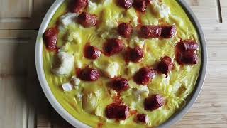 Gratin de choufleur aux curry et merguez  recette food recipe yummy merguez cooking [upl. by Canon]