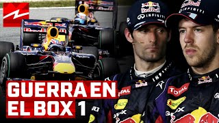 GUERRA EN EL BOX SEBASTIAN VETTEL VS MARK WEBBER  PARTE 1 [upl. by Recha102]