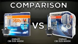 OSRAM CBI D2S 5500K vs OSRAM CBI D2S 6000K 66240CBI [upl. by Aletse]