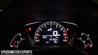 Honda Civic 2016 model white meter converted to red 2019 model [upl. by Tati779]