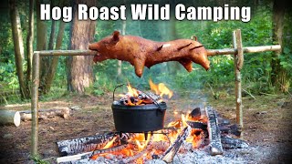 Wild Woodland Camping with Epic Hog Roast [upl. by Akcira203]