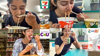 🇰🇷 Eating only from convenience stores for 24 hours  10 CHALLENGE IN KOREA [upl. by Lauryn15]