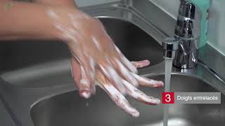 TECHNIQUE DE LAVAGE DES MAINS EN 7 ETAPES COVID19 [upl. by Gowon]