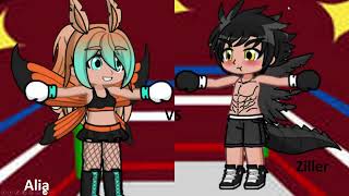 Gacha life 2 boxing Alia vs Ziller [upl. by Bertram]