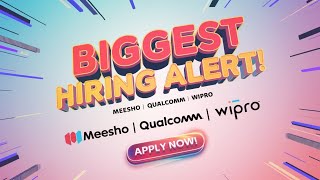 Meesho QualcoomWipro Biggest Hiring  OFF Campus Drive For 2025 2024 2023 Batch  Fresher [upl. by Llehcsreh17]