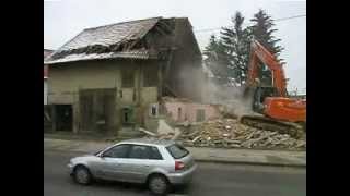 Abbruch altes Bauernhaus an der Ehinger Straße in Erbach 2007 [upl. by Lockwood]