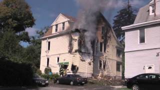 Caldwell NJ Fire Department Working Fire 12 Hatfield St in a 3 story wood Frame Structure [upl. by Augustin]