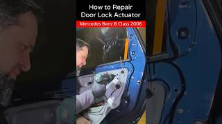 Replacing Right Rear Door Lock Actuator on Mercedes Benz B W245 Short [upl. by Malvin]