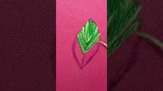 Embroidery leaves design🥰🥰🥰youtubeshorts fabric shortvideo [upl. by Robbie]