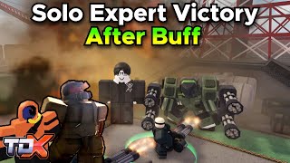 TDX Solo Expert Mode Victory After Buff Full Game  Tower Defense X Roblox [upl. by Gwyn547]