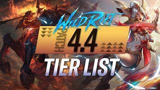 ULTIMATE CHAMPION TIERLIST Patch 44  RiftGuides  WildRift [upl. by Steel]