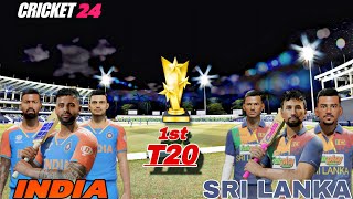 INDIA Vs SRI LANKA 1st T20  NAILBITING MATCH  MSIRAJ IS HERO cricket24 [upl. by Codee715]