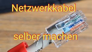 Netzwerkkabel selber machen so geht´s [upl. by Eimmelc400]