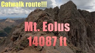 Hiking Mt Eolus Northeast Catwalk route Chicago Basin Weminuche Wilderness Colorado 14er trail guide [upl. by Thanasi295]