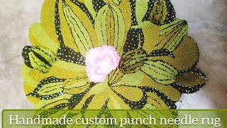 handmade custom punch needle rughandmade hooking rug tutorial [upl. by Izzy24]