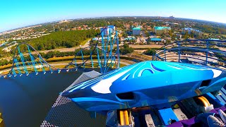 Mako Roller Coaster  Hypercoaster  Hero9 Max Lens Mod  Seaworld Orlando [upl. by Raimundo]