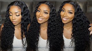 START TO FINISH 5x5 CLOSURE WIG INSTALL  24inch Wet And Wavy Glueless Closure Wig  LuvMe Hair [upl. by Oniuqa]