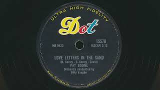 1957 PAT BOONE Love Letters In The Sand BILLY VAUGHN orchestra  78 RPM Record  HAPPY 89th BIRTHDAY [upl. by Natsirc]