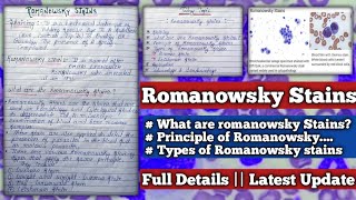 Romanowsky stains  Romanowsky stains in hematology  Romanowsky stains  principle types [upl. by Thorlay]