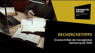 Tutorial Benutzung handschriftlicher Bandkataloge in der Forschungsbibliothek Gotha Uni Erfurt [upl. by Gabbert]