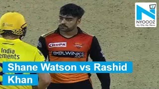 IPL 2019 Rashid Khan vs Shane Watson stare down contest [upl. by Bridges]