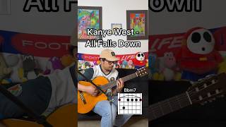 Kanye West  All falls down guitar tutorial [upl. by Courcy]