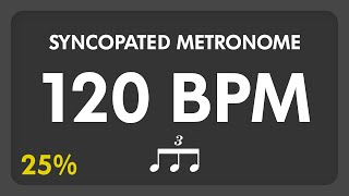 120 BPM  Syncopated Metronome  8th Triplets 25 [upl. by Vandervelde]