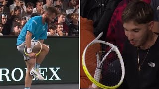 quotShocking Moment Paris Masters Star BREAKS Racket amp Gifts It to Fans 🤯🏆quot [upl. by Theall]