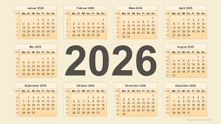 Kalender 2026 [upl. by Connelley]