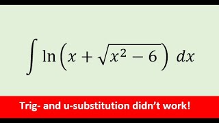 Integration by parts with whole integrand [upl. by Rise589]