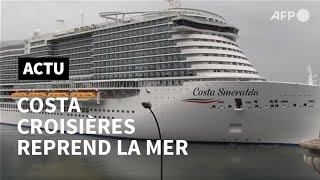 Covid Costa Croisières reprend la mer  AFP [upl. by Orin]