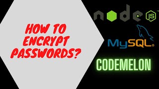 How to encrypt passwords amp store in Db  nodejs bcrypt mysql express [upl. by Maurene531]