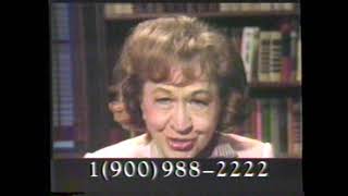 1990 Jean Dixons Horoscope Hotline quotCall me nowquot TV Commercial [upl. by Leif]