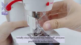 How to use finger guard  KPCB Mini Sewing Machine Tutorial [upl. by Rawdan]