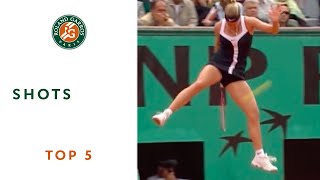 Top 5 Shots  RolandGarros [upl. by Langham]