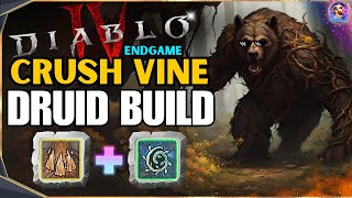 Diablo 4 Druid Endgame Build CRUSH VINE  Season 5 [upl. by Oileve]