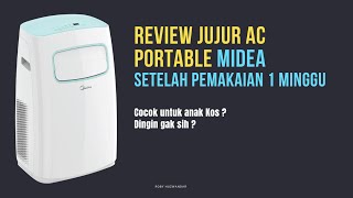 RealLife AC Portable MIDEA Setelah 1 Minggu Review Jujur Cocok Untuk Anak Kos [upl. by Gmur]